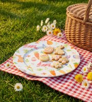 Húsvéti tálca - fém - répás - 33 cm