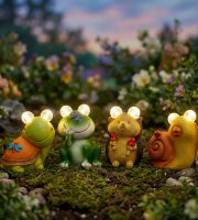 Szolár állatfigurák - 4 féle - 2 melegfehér LED - 9 cm