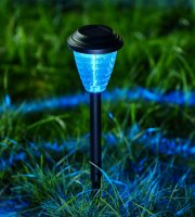 Leszúrható szolár lámpa - RGB LED - 9 x 36 cm - színváltós