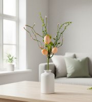 Húsvéti tojásfa ág - rózsaszín - 28 x 16 cm