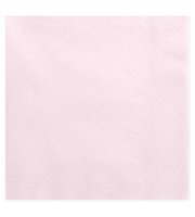 Szalvéta, 20 DB, 33X33 CM, 3 rétegű, vil. púder rózsaszín