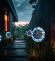 Szolár napraforgó - kék - leszúrható / felakasztható - 13 x 6,5 x 35 cm