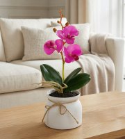 Műnövény dekoráció - orchidea - 3 féle - 32,5 cm