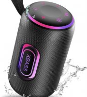 Hordozható, vezeték nélküli, bluetooth hangszóró, LED világítással