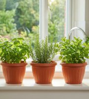 Műanyag virágcserép - terrakotta - 20 cm