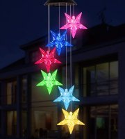 Napelemes karácsonyi fényfüzér csillag alakú led izzókkal