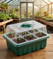 Palántanevelő szett tetővel - 18,5 x 14,5 x 11 cm