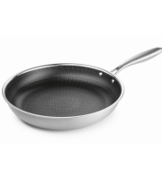 BRATMAXX Rozsdamentes serpenyő tapadásmentes bevonattal 24 cm méhsejt mintás 4 rétegű