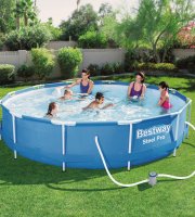 Merevfalú medence vízforgatóval - 366 x 76 cm - 6473 L