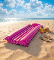 Felfújható matrac - 174 x 56 x 18 cm - lila