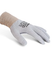 Csúszásmentes poliészter–spandex védőkesztyű - "L" - rugalmas, vékony, légáteresztő - 1 pár